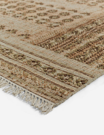 Keziah Flatweave Jute-Blend Rug Swatch, Moss