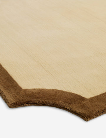 Clapham Handloom Wool Rug Swatch by Jake Arnold, Ivory