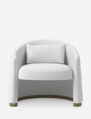 #color::white | Macallister shelf seat accent chair