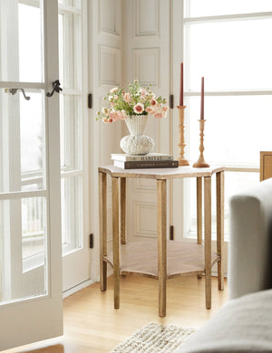 Ivone Side Table : Dark Walnut