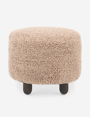 Dover faux shearline round ottoman.
