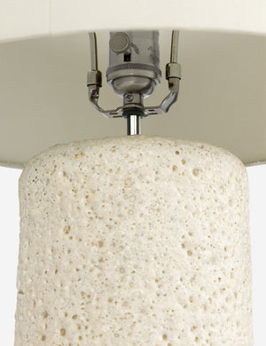 Close up of the base of the Kalel table lamp.