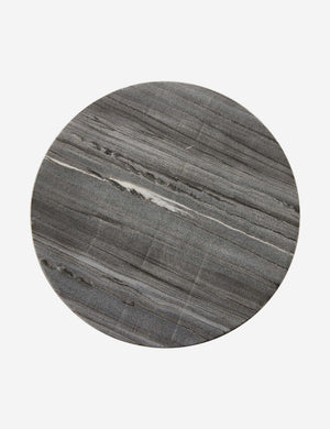 Top of the Fallow round marble side table.