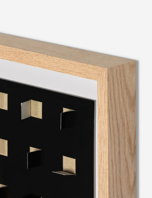 Corner of the See through tan and black wall art