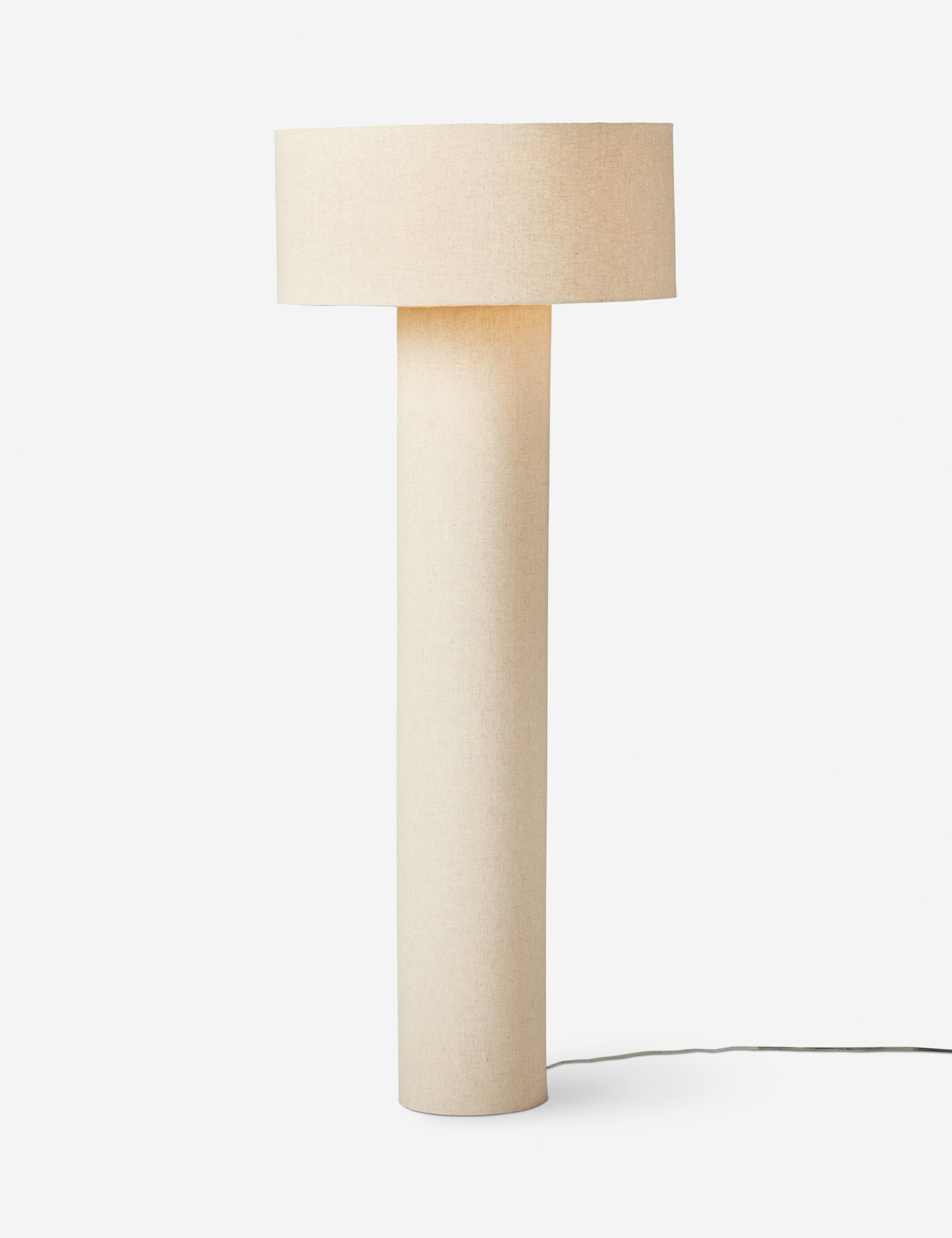 #color::natural | Solstice monochromatic linen column floor lamp.