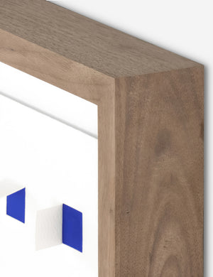 Corner of the See through small navy and white wall art