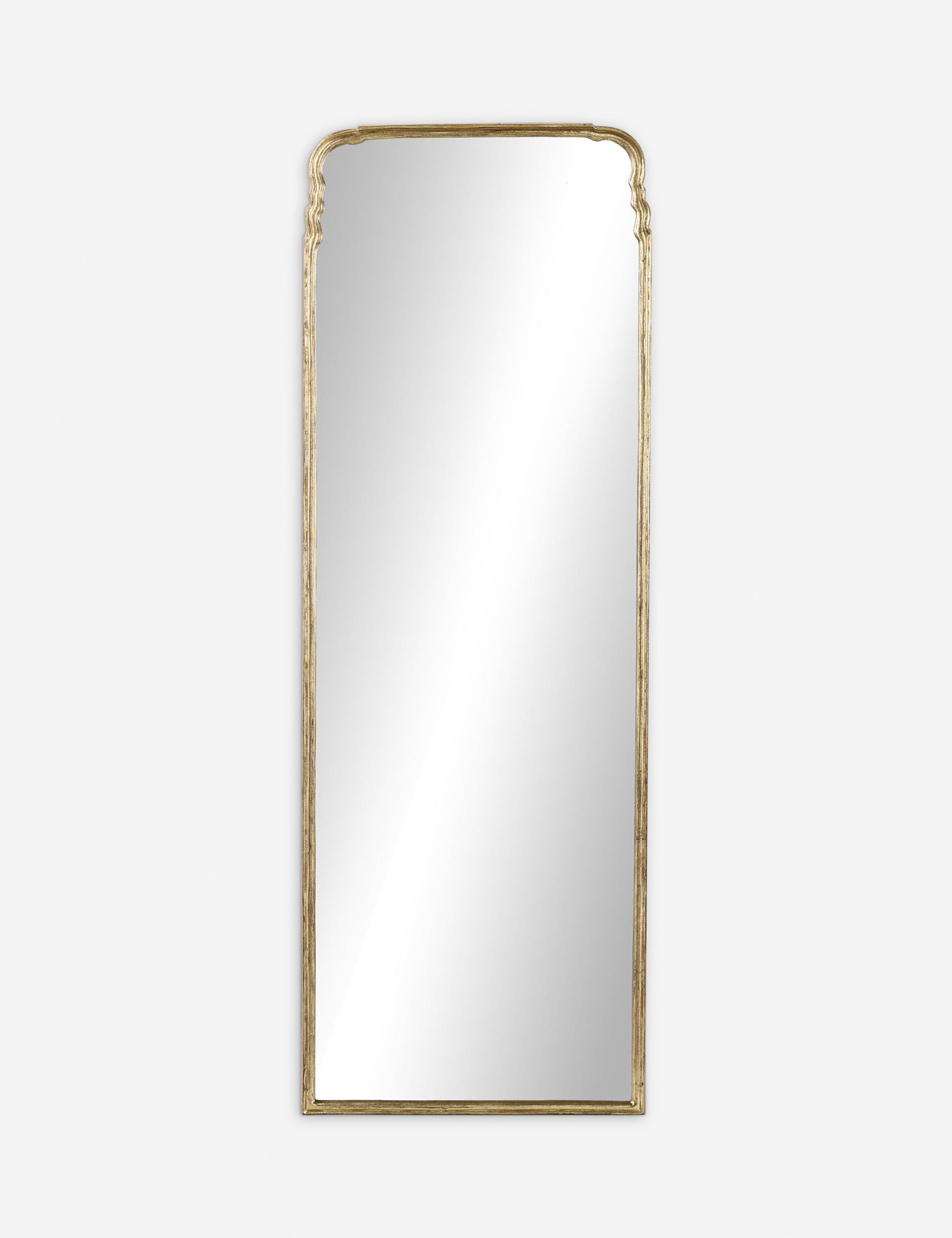 #color::gold | Coudray serpentine gold leaf frame floor mirror