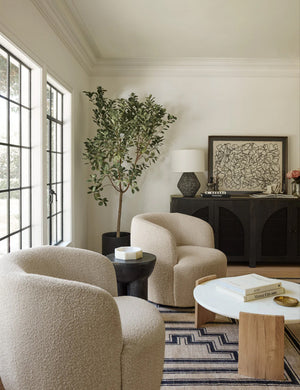 Rue Swivel Chair : Natural Linen