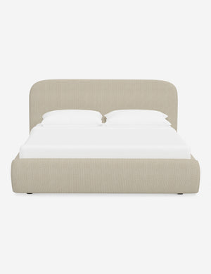 Open Box: Nabiha Platform Bed, Tan Stripe Queen