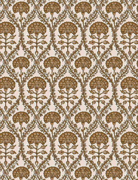 #color::ochre-blockprint-floral #size::twin #size::full #size::queen #size::king #size::cal-king
