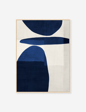 Balancing Act V Print featuring a blue and ivory subtle geometrical design by Bobby Berk