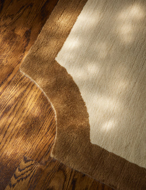 Clapham Handloom Wool Rug Swatch by Jake Arnold, Ivory