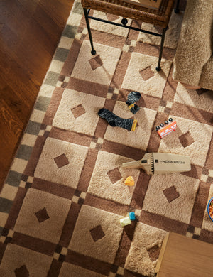Popham Hand-Knotted Rug Swatch, Clay and Slate