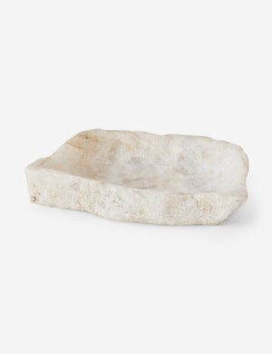 Orta chiseled quartz catchall tray
