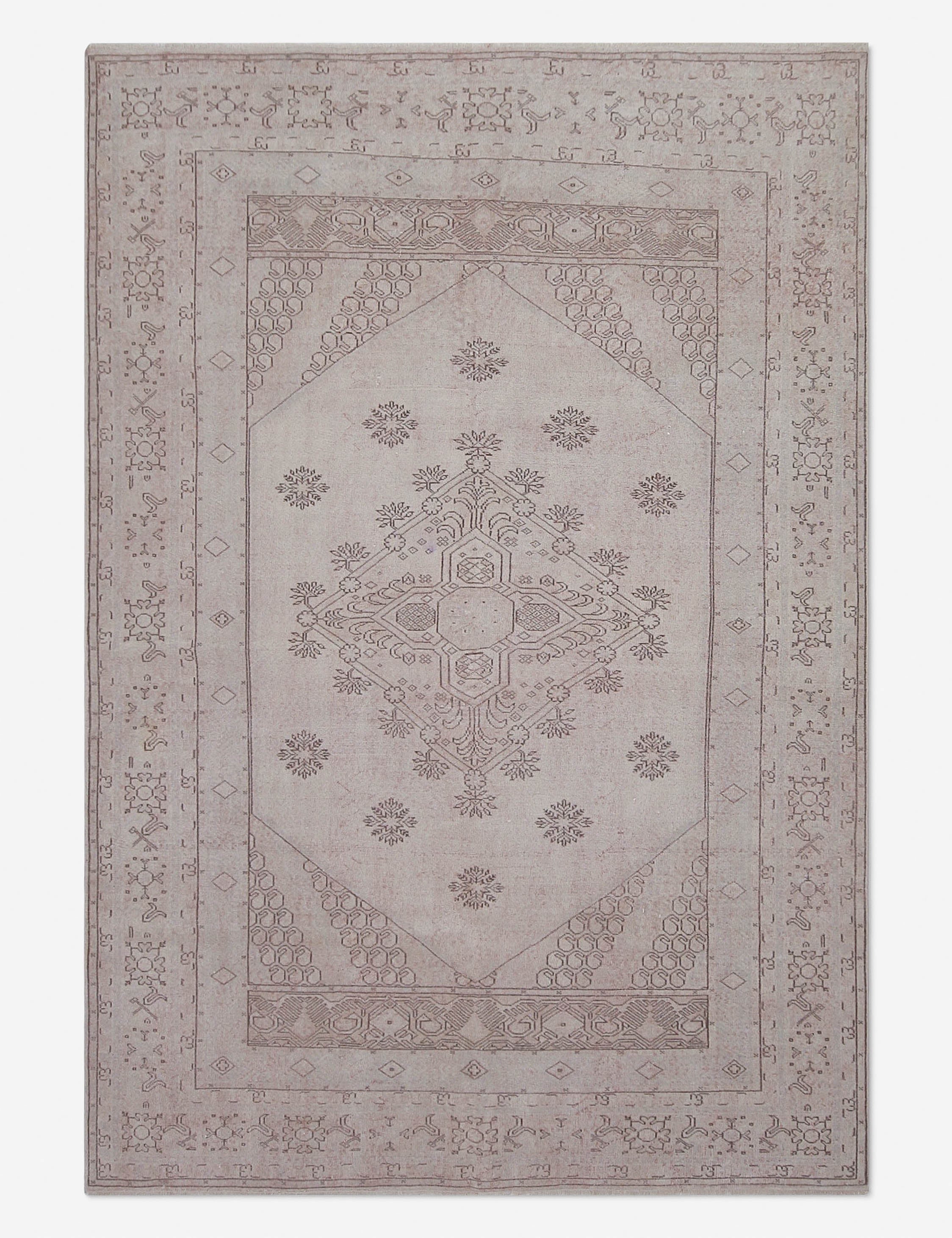 Vintage Turkish Hand-Knotted Wool Rug No. 404, 6' x 8'7"