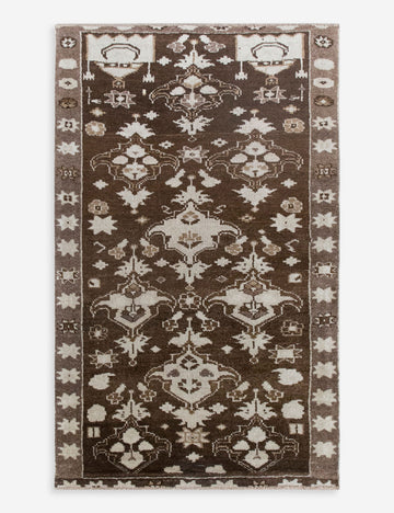 Vintage Turkish Hand-Knotted Wool Rug No. 589, 3'8" x 7'2"