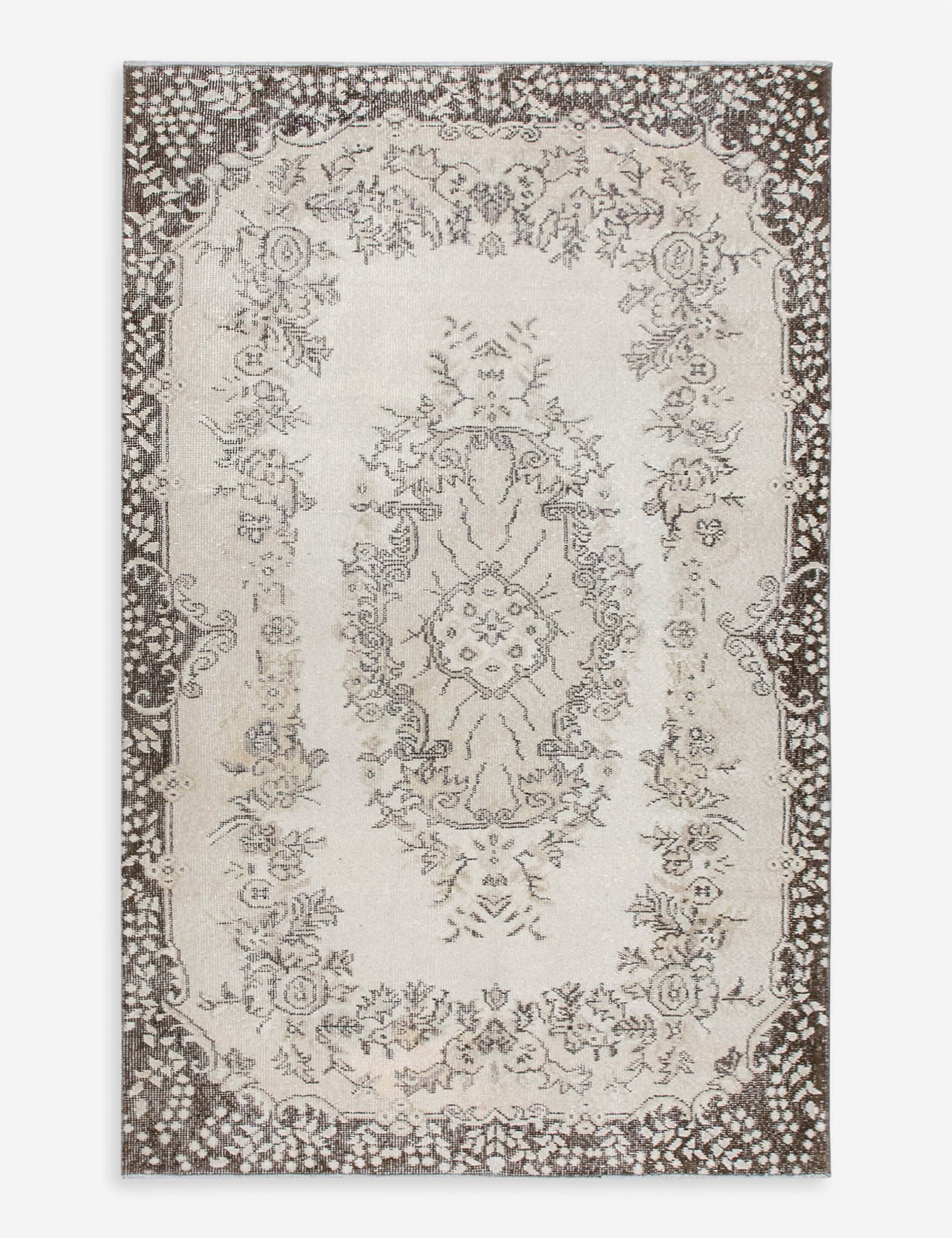 Vintage Turkish Hand-Knotted Wool Rug No. 599, 3'11" x 7'2"
