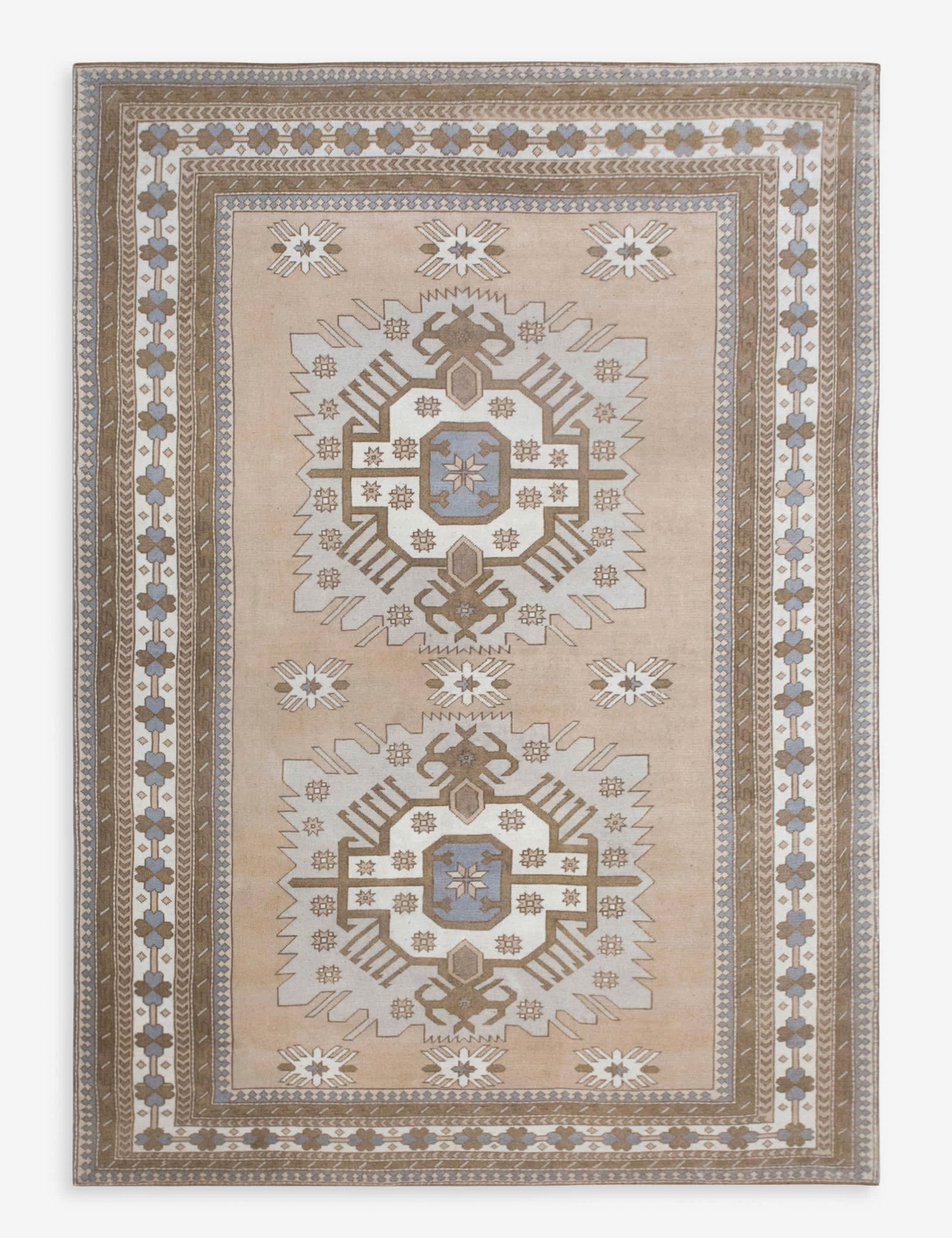 Vintage Turkish Hand-Knotted Wool Rug No. 600, 7'12" x 12'3"