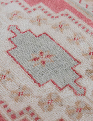 Vintage Turkish Hand-Knotted Wool Mini Rug No. 309, 1'7