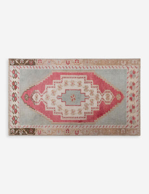 Vintage Turkish Hand-Knotted Wool Mini Rug No. 309, 1'7