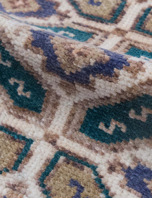 Vintage Turkish Hand-Knotted Wool Mini Rug No. 316, 1'9