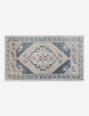 Vintage Turkish Hand-Knotted Wool Mini Rug No. 321, 1'8