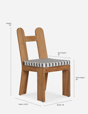 Dimensions on the Abbot dining chair