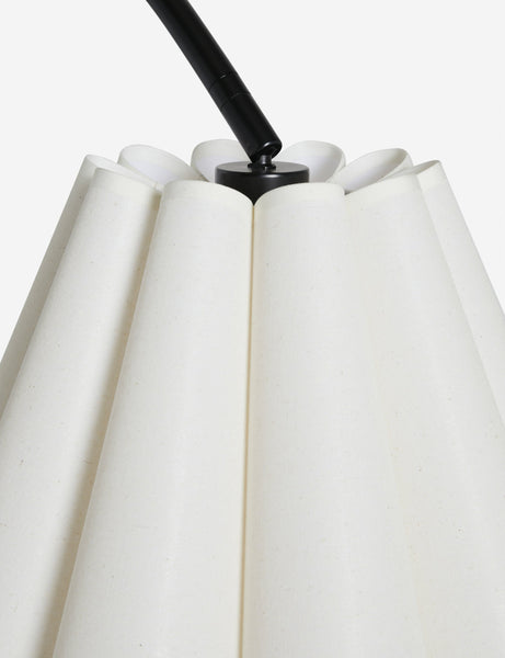#color::bronze | close up of the shade of the Addie modern fluted shade floor lamp