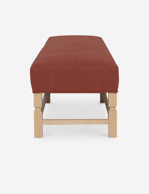 Side of the Ambleside Terracotta Linen bench