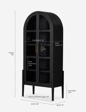 Apolline Curio Cabinet : Oak and Black