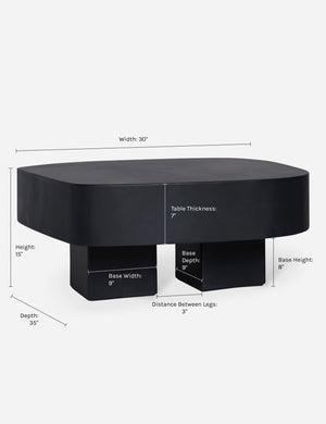 Dimensions on the Armas Indoor Outdoor Round Coffee Table