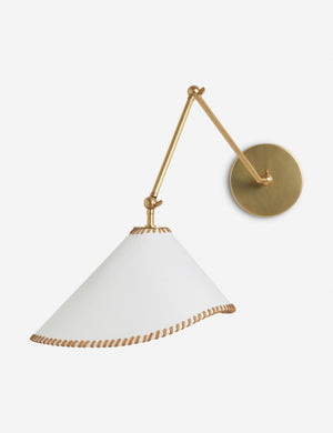 Arroyo Mixed-Material Adjustable Arm Sconce by Elan Byrd.