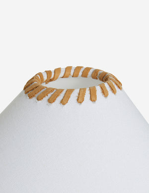 Close up of the Arroyo Mixed-Material Table Lamp by Elan Byrd.