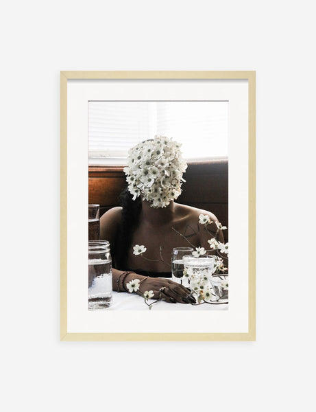 #color::natural #size::13.5--x-17.5-- #size::21.5--x-29.5-- #size::25.5--x-35.5-- | Southern Woman in White Dogwoods Photography Print in a natural frame