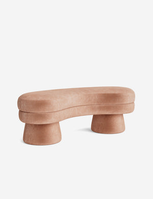 Open Box: Bellet Bench, Blush Performance Striated Velvet