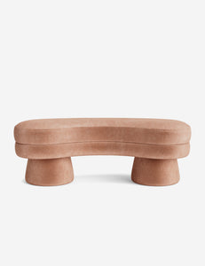 Open Box: Bellet Bench, Blush Performance Striated Velvet