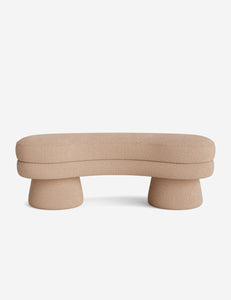 Open Box: Bellet Bench, Pearl Luxe Boucle