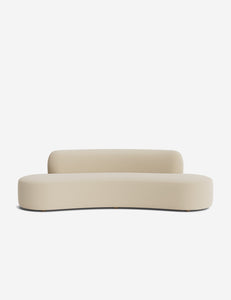 Open Box: Cara Sofa,Cream Performance Basketweave 108"W
