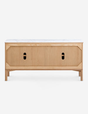 Back of the Matija marble top, reeded door media console
