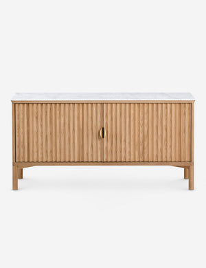 Matija marble top, reeded door media console