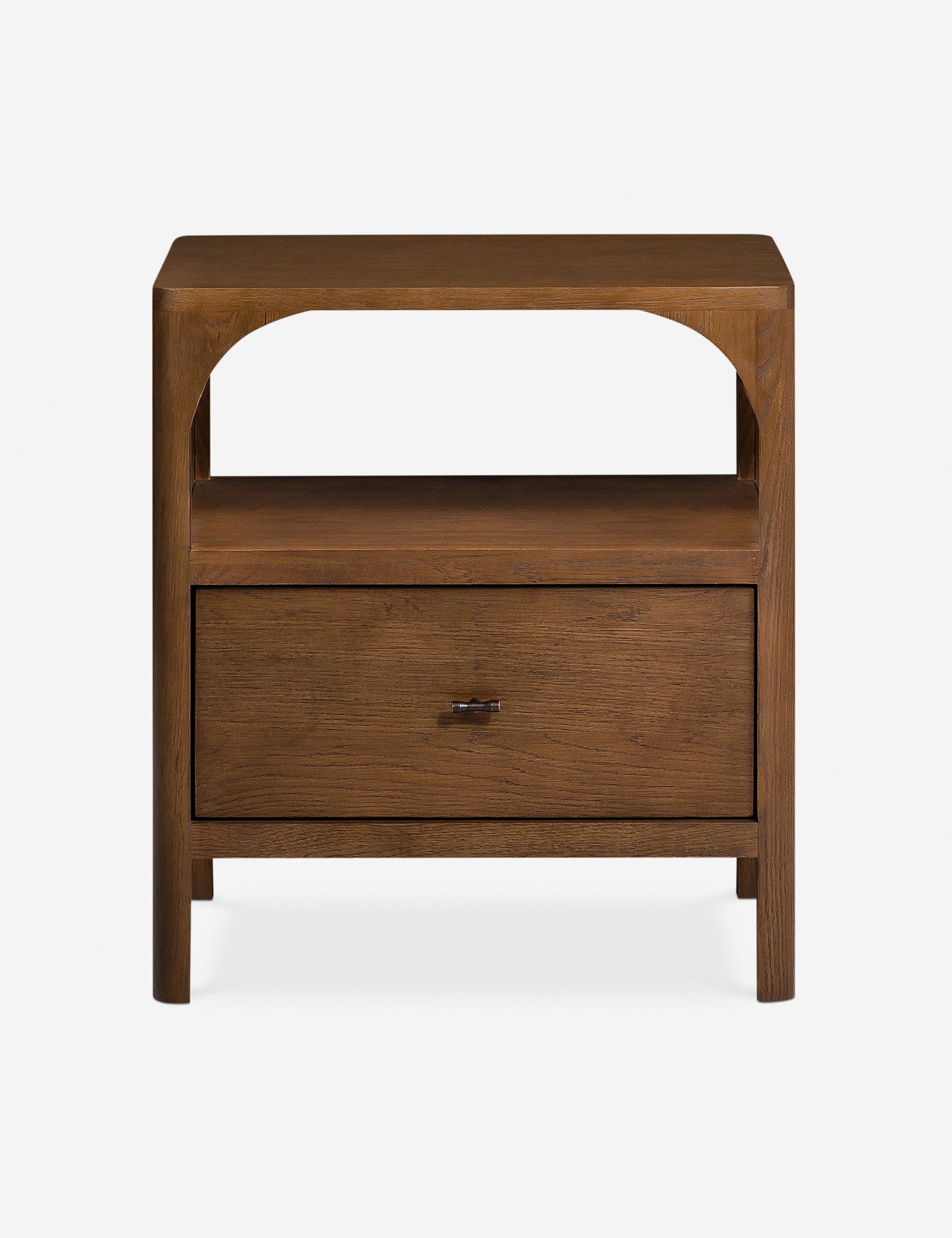 #color::walnut-oak | Ralston open shelf walnut nightstand