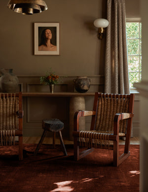 Chiltern Rug Swatch by Jake Arnold, Rust