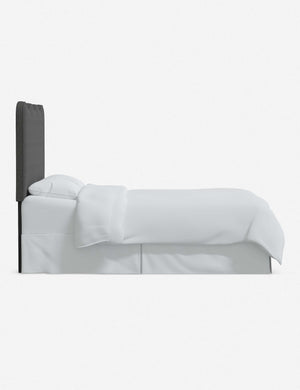 Side of the Clementine Charcoal Linen Headboard