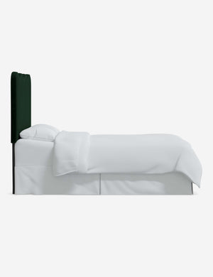 Side of the Clementine Emerald Velvet Headboard