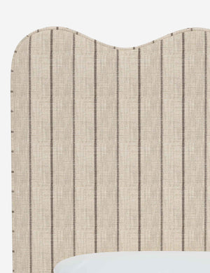 Close up of the fabric on the Clementine Natural Stripe Headboard