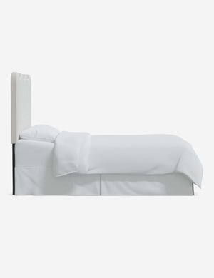 Side of the Clementine Snow Velvet Headboard