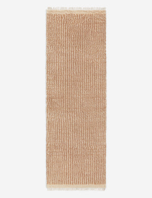 Cyprus striped, tasseled, Moroccan-styled wool runner rug.