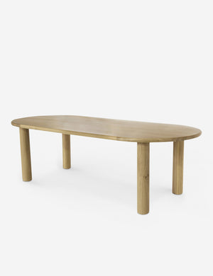 Dever oak wood oval dining table.