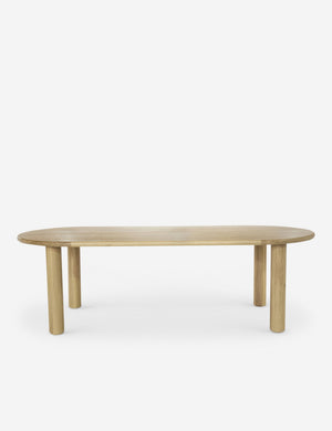 Dever oak wood oval dining table.