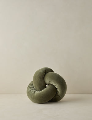 Dewey velvet knot ball pillow.